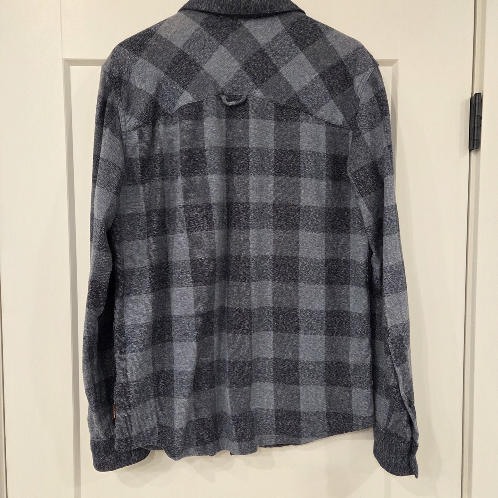 Merrell Blue Textured Button-Up Shirt - Picture 7 of 13